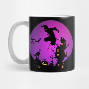 Moonlit Silhouettes: Ninja warrior in Halloween Mug